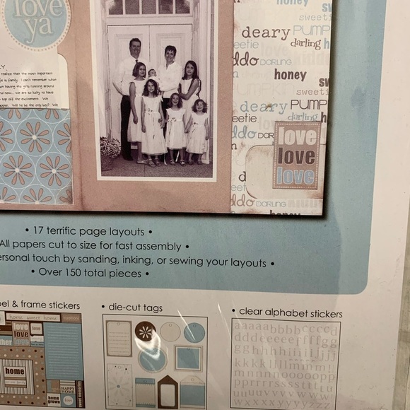 SEI Scrapbook in a bag Granny’s Kitchen. 8x8 memory book kit - Picture 5 of 6